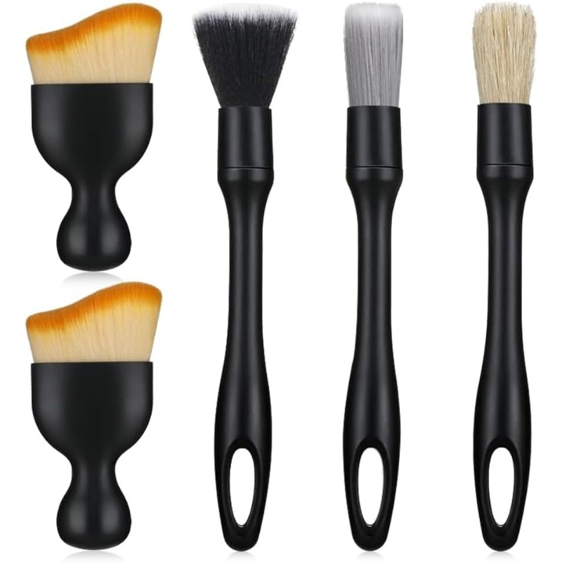 Interior Detailing Kit - 5pcs Automotive Detail Brush Kit Is
