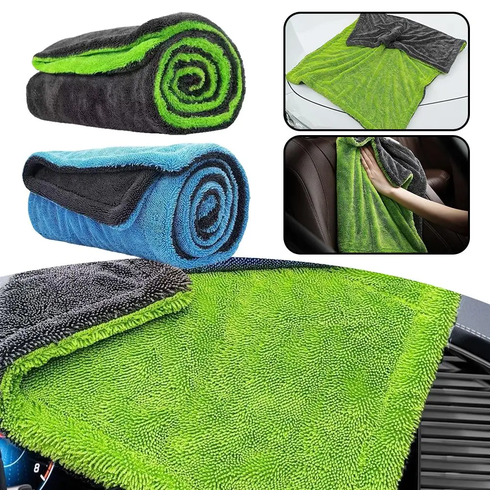 Microfiber Towel Detailing - Microfiber Car Wash Towel Double-Sided High-Absorbent