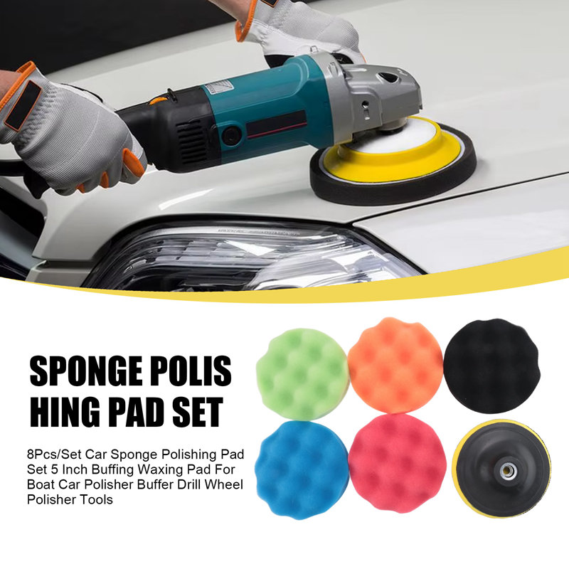 ABJA-8Pcs/Set Car Sponge Polis - Polish Pad Set Buffer incelemesi ve fiyatı
