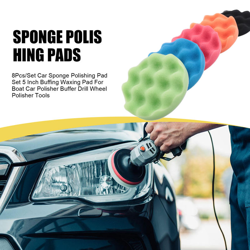 ABJA-8Pcs/Set Car Sponge Polis - Polish Pad Set Buffer incelemesi ve fiyatı