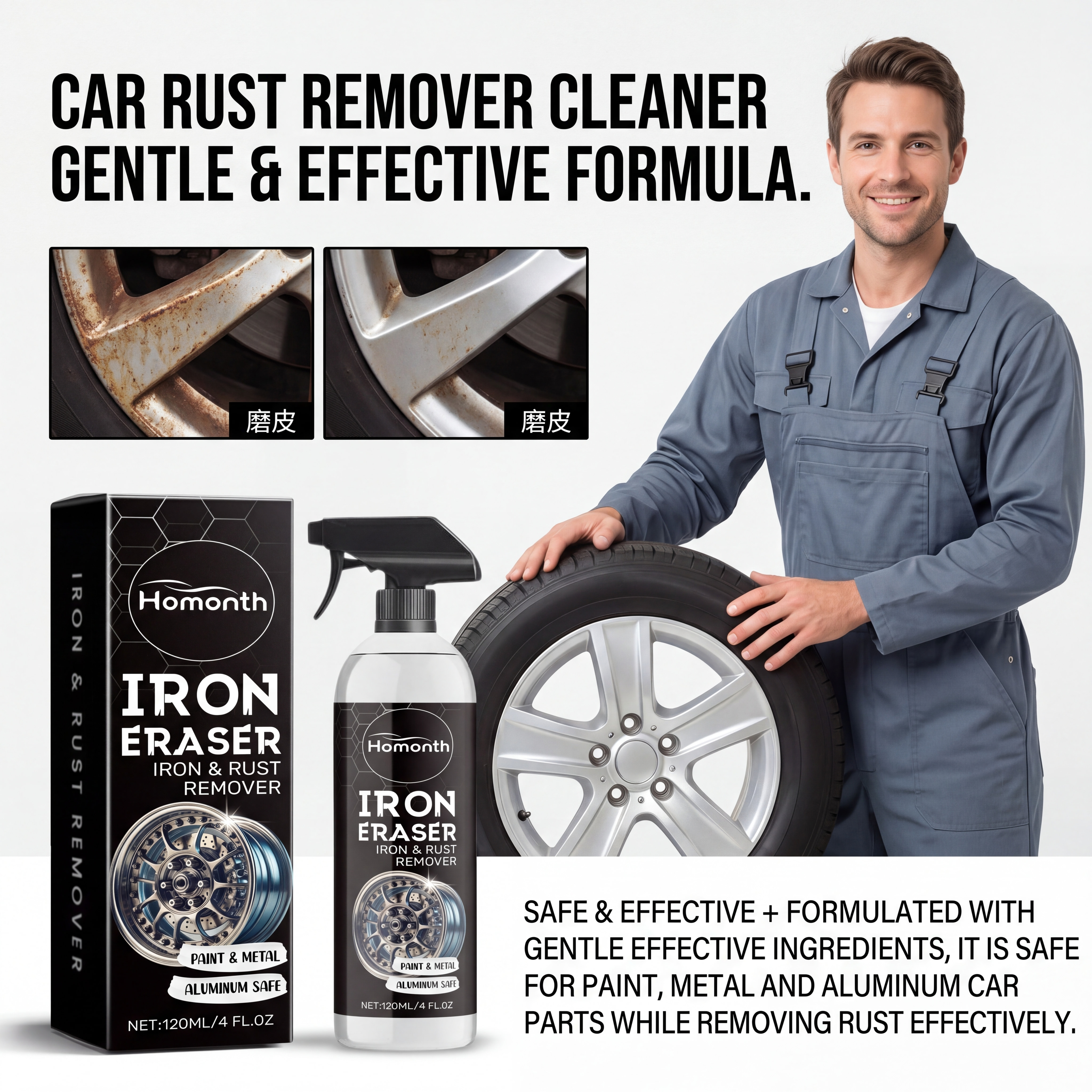 Car Rust Remover Spray Powerfu - Wheel Cleaner Alloy incelemesi ve fiyatı