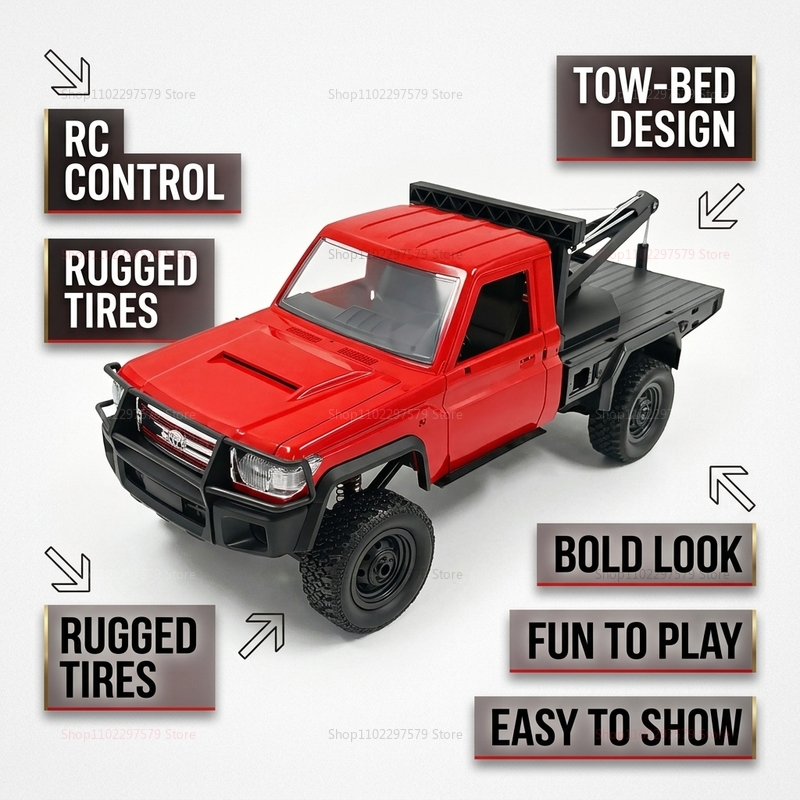 New MN82T RC Crawler 2.4G 4WD  - Dirt Brush Interior incelemesi ve fiyatı