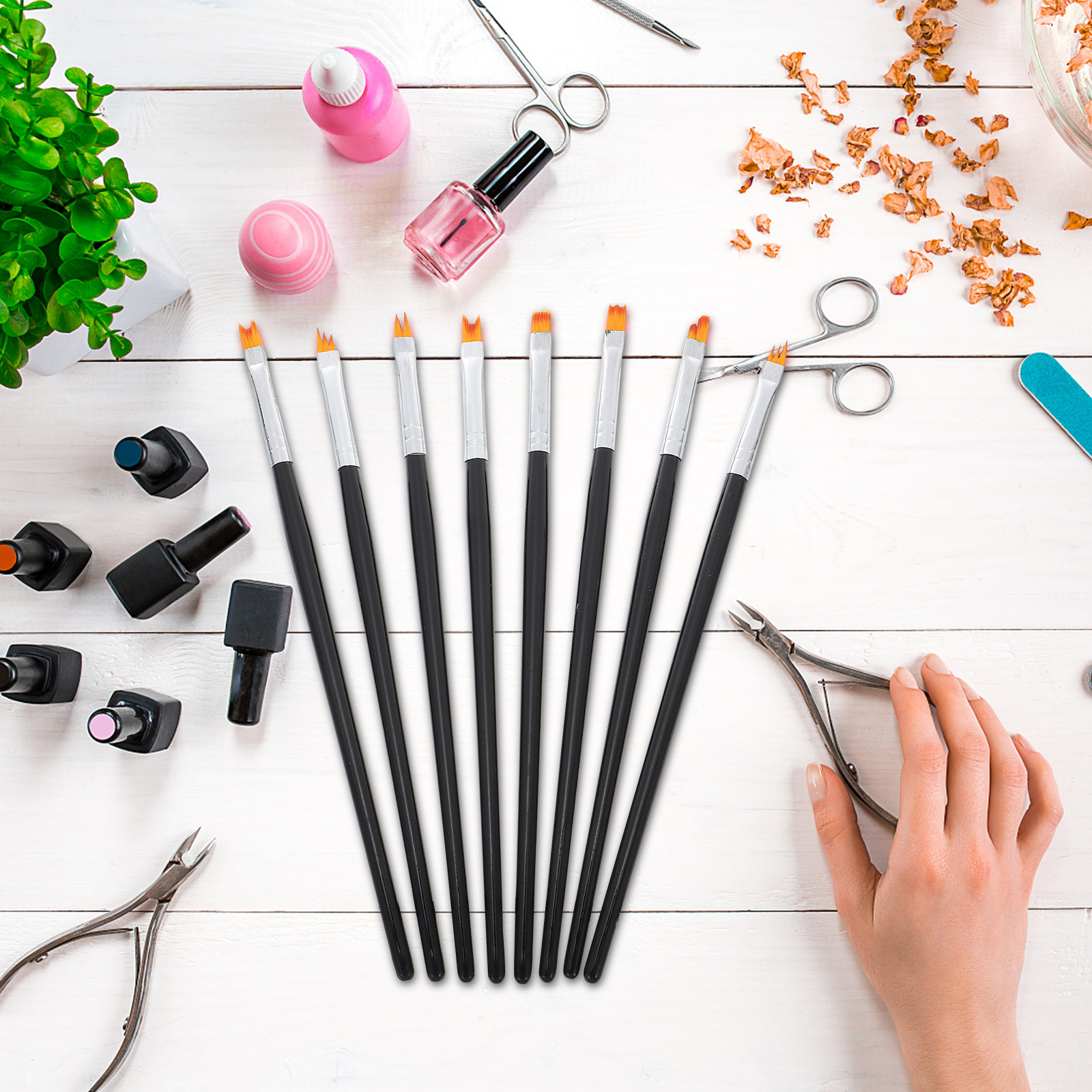 8Pcs Nail Brush Set Flower Des - Detailing Brush Set incelemesi ve fiyatı