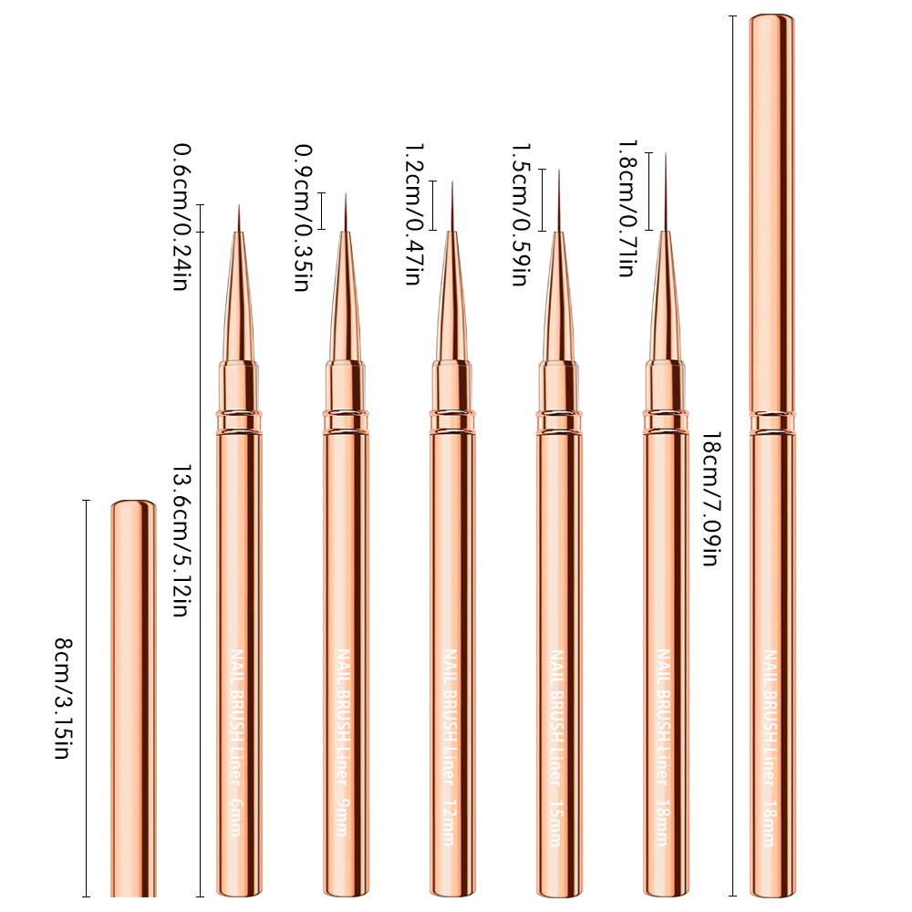 1/3/5pcs Nail Art Liner Brushe - Detailing Brush Set incelemesi ve fiyatı