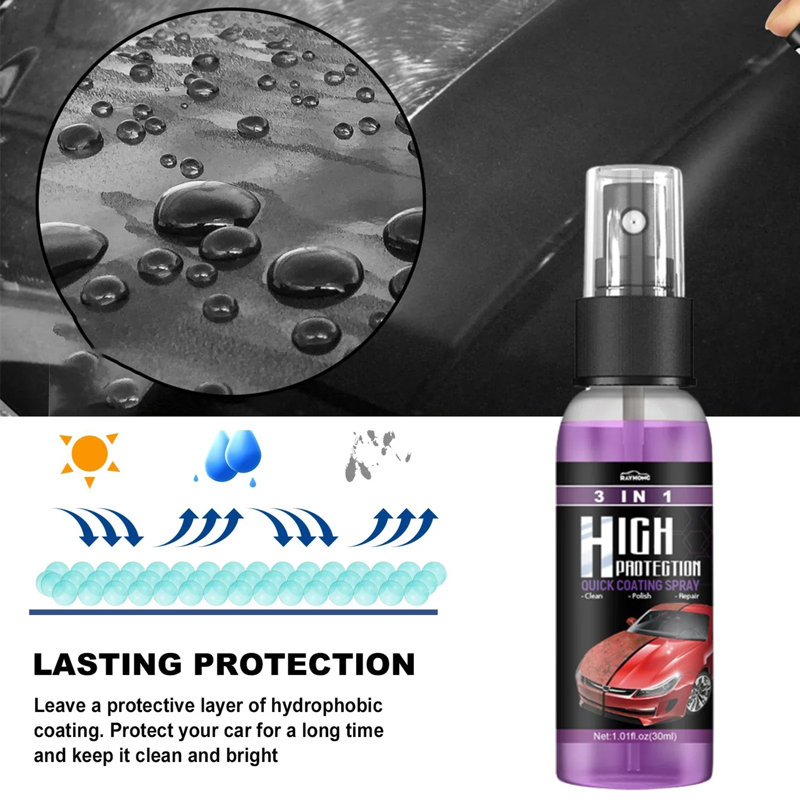 3 in 1 Car Ceramic Liquid Coat - Car Wax Ceramic Coating incelemesi ve fiyatı
