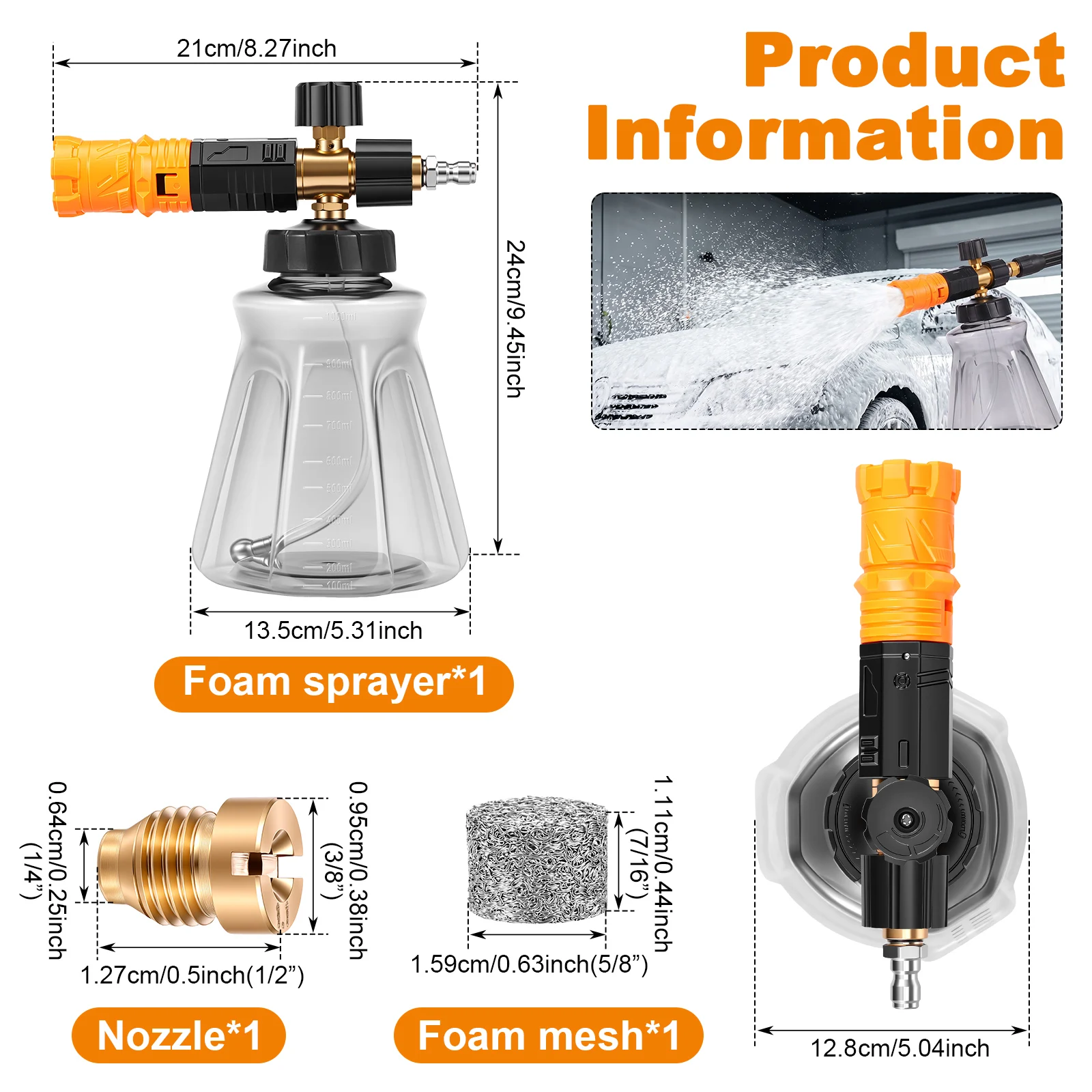 Foam Cannon for Pressure Washe - Foam Cannon Car Wash incelemesi ve fiyatı