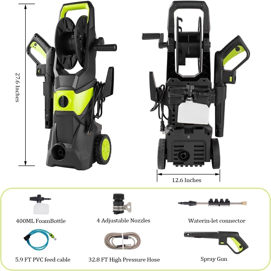 4000PSI Electric Pressure Wash - Pressure Washer Foam Gun incelemesi ve fiyatı