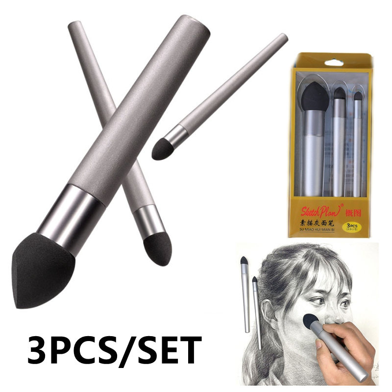 3Pcs Sketch Pen Brush Sponge W - Detailing Brush Set incelemesi ve fiyatı